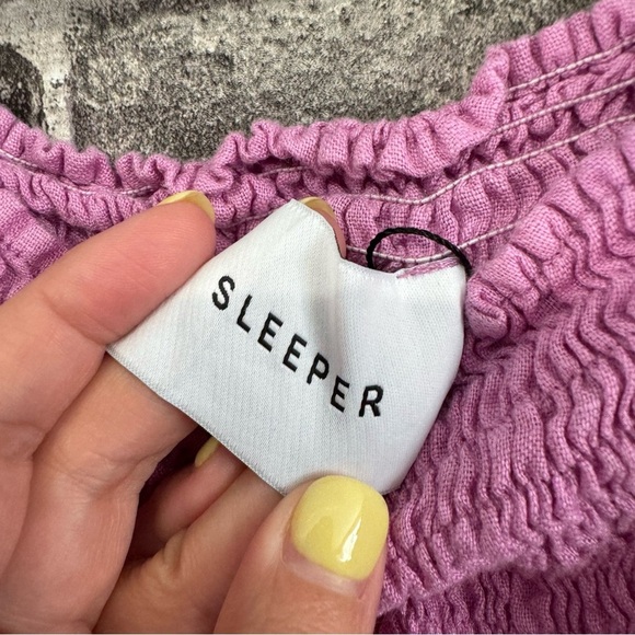 Sleeper Atlanta Pink Linen Dress midi - Picture 9 of 14